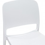 Καρέκλα Fenxy pakoworld pp σε λευκή απόχρωση 38x42x77εκ
