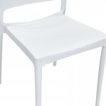 Καρέκλα Fenxy pakoworld pp σε λευκή απόχρωση 38x42x77εκ