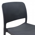 Καρέκλα Fenxy pakoworld pp σε μαύρη απόχρωση 38x42x77εκ
