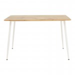 Τραπεζαρία Cuba-Caron pakoworld σετ 5τεμ sonoma-λευκό 120x80x75εκ