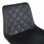 Σκαμπό μπαρ Libra pakoworld pu-μέταλλο σε μαύρη απόχρωση 49x55x115εκ