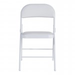 Καρέκλα Niro pakoworld πτυσσόμενη pu-μέταλλο σε λευκή απόχρωση 46x46x79εκ