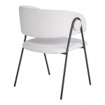 Πολυθρόνα Rachele I pakoworld μπεζ ύφασμα-πόδι μαύρο μέταλλο 52x65x79εκ