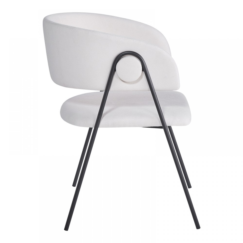 Πολυθρόνα Rachele I pakoworld μπεζ ύφασμα-πόδι μαύρο μέταλλο 52x65x79εκ