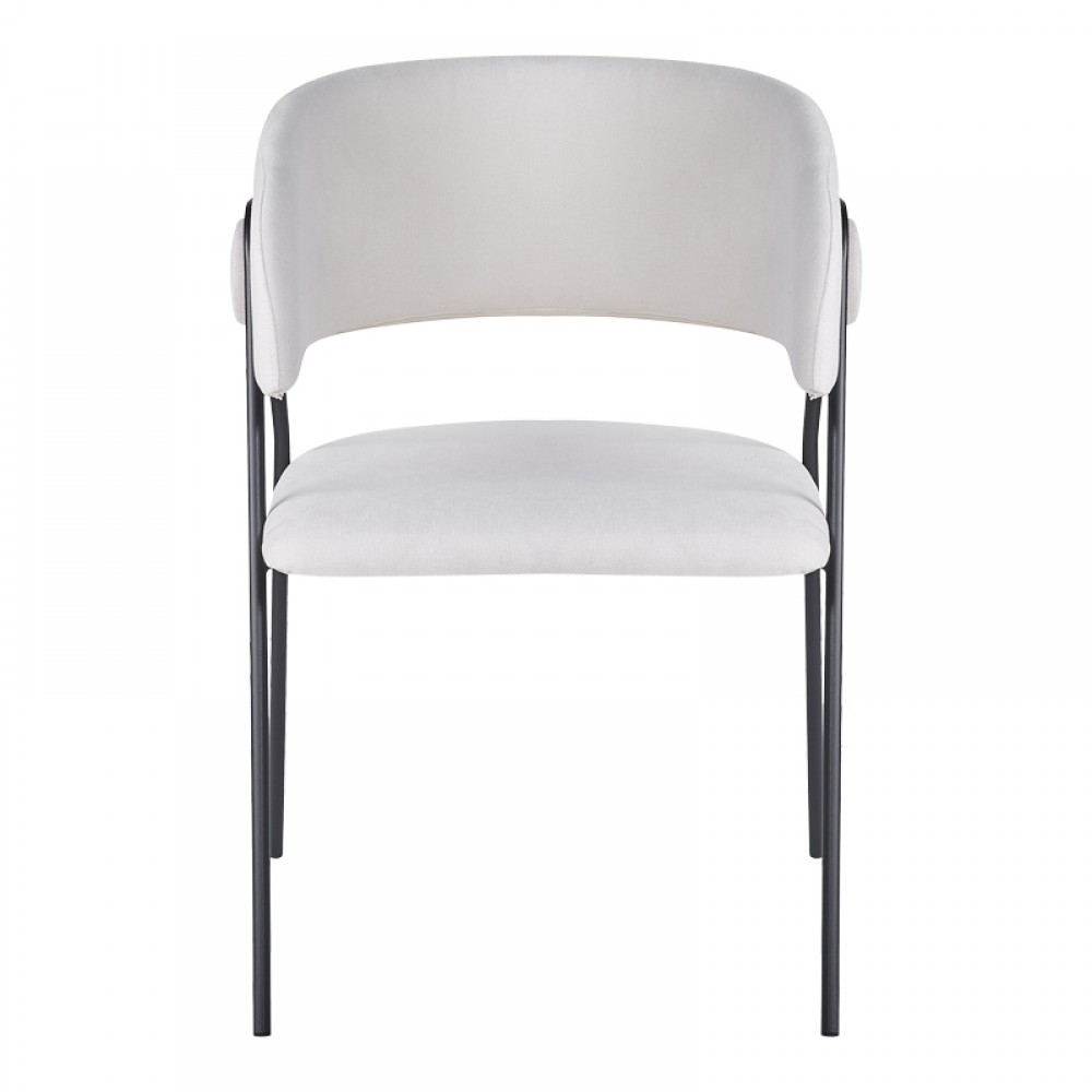 Πολυθρόνα Rachele I pakoworld μπεζ ύφασμα-πόδι μαύρο μέταλλο 52x65x79εκ