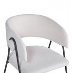 Πολυθρόνα Rachele I pakoworld μπεζ ύφασμα-πόδι μαύρο μέταλλο 52x65x79εκ