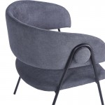 Πολυθρόνα Rachele I pakoworld ανθρακί ύφασμα-πόδι μαύρο μέταλλο 52x65x79εκ