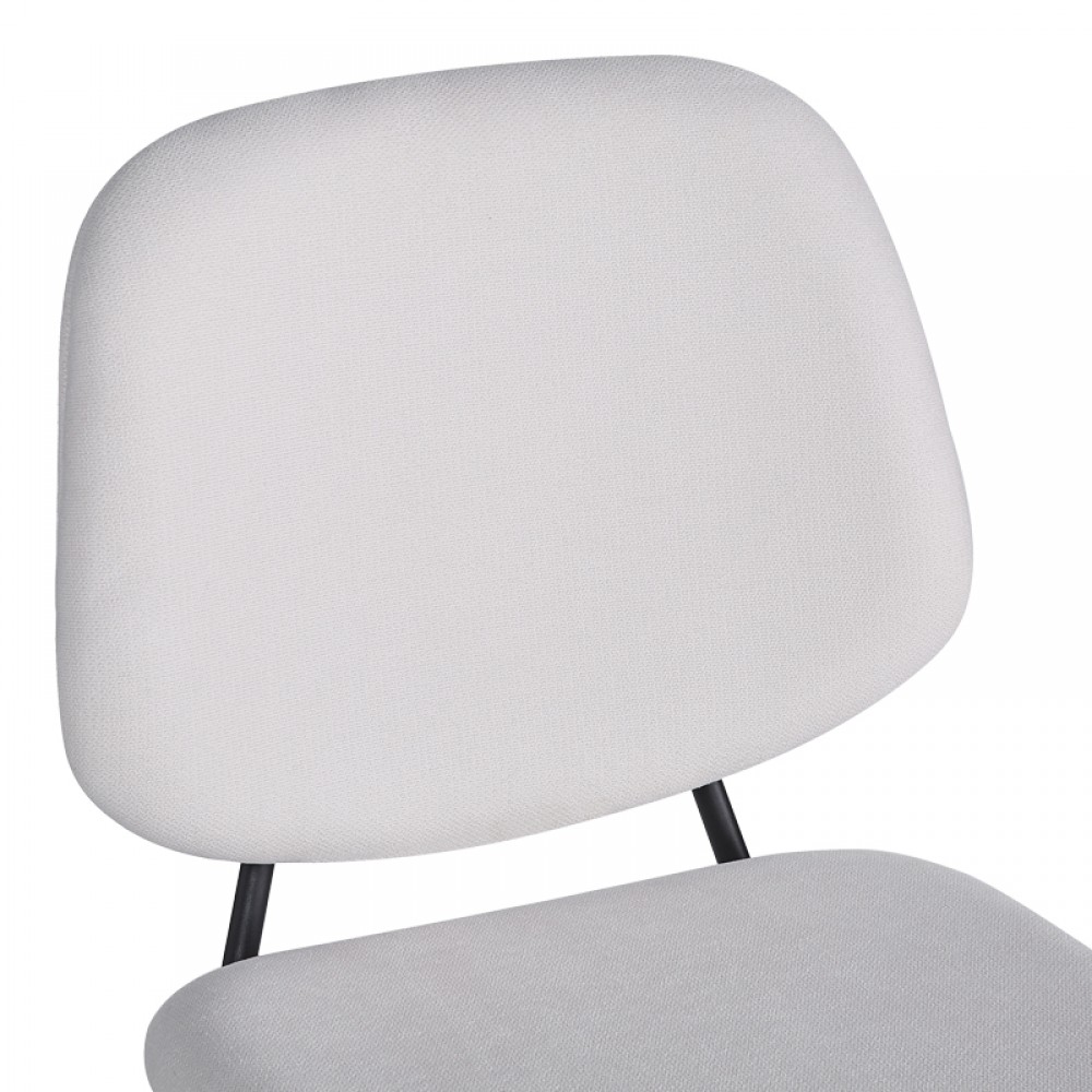 Καρέκλα Pietro I pakoworld μπεζ ύφασμα-πόδι μαύρο μέταλλο 45x55x82.5εκ