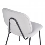 Καρέκλα Pietro I pakoworld μπεζ ύφασμα-πόδι μαύρο μέταλλο 45x55x82.5εκ