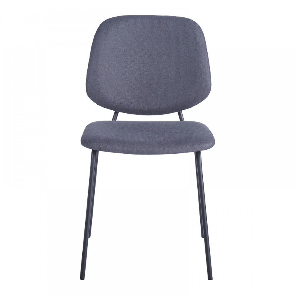 Καρέκλα Pietro I pakoworld ανθρακί ύφασμα-πόδι μαύρο μέταλλο 45x55x82.5εκ