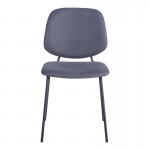 Καρέκλα Pietro I pakoworld ανθρακί ύφασμα-πόδι μαύρο μέταλλο 45x55x82.5εκ