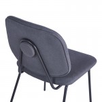 Καρέκλα Pietro I pakoworld ανθρακί ύφασμα-πόδι μαύρο μέταλλο 45x55x82.5εκ