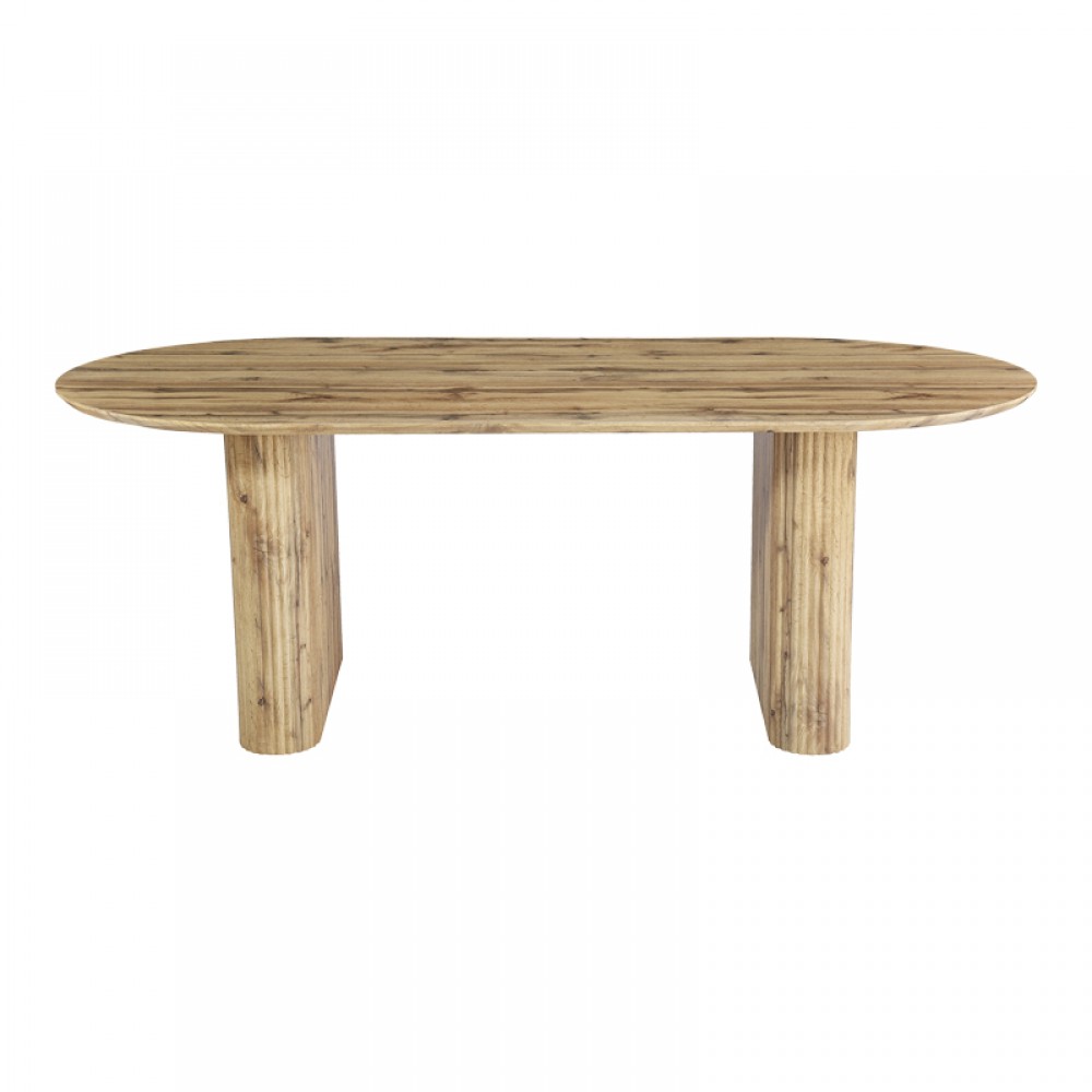 Τραπέζι Nembou pakoworld mdf σε oak απόχρωση 210x100x76εκ