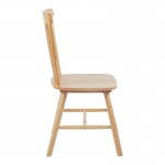 Καρέκλα Melia pakoworld rubberwood σε φυσική απόχρωση 45x51x87εκ