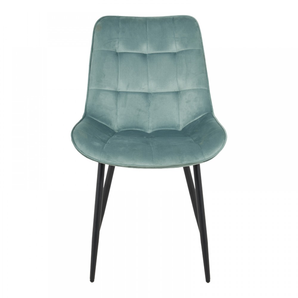 Καρέκλα Berne pakoworld βελούδο σε φυστικί απόχρωση 53x62x84εκ