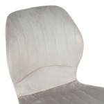 Καρέκλα Jelour pakoworld βελούδο σε γκρι απόχρωση-πόδια μαύρα μεταλλικά 46.5x60x84εκ