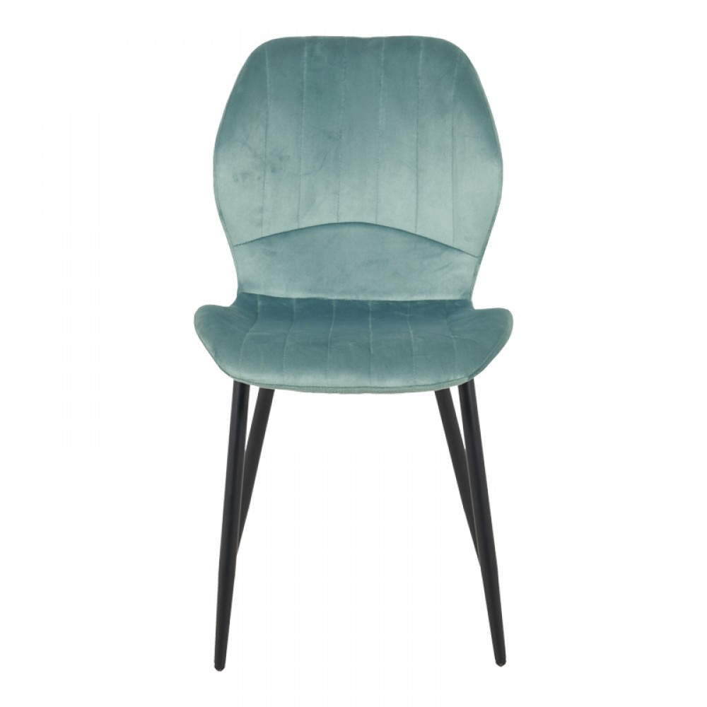 Καρέκλα Jelour pakoworld βελούδο σε φυστικί απόχρωση 46.5x60x84εκ