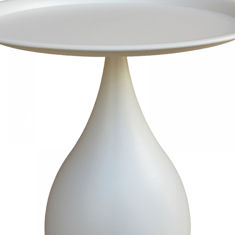 Βοηθητικό τραπέζι Samino pakoworld μέταλλο σε κρεμ απόχρωση Φ39x42εκ