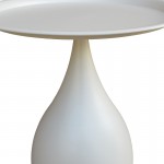 Βοηθητικό τραπέζι Samino pakoworld μέταλλο σε κρεμ απόχρωση Φ39x42εκ