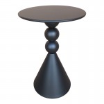 Βοηθητικό τραπέζι Bilane pakoworld μέταλλο σε μαύρη απόχρωση Φ39x55εκ