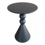 Βοηθητικό τραπέζι Bilane pakoworld μέταλλο σε μαύρη απόχρωση Φ39x55εκ