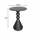 Βοηθητικό τραπέζι Bilane pakoworld μέταλλο σε μαύρη απόχρωση Φ39x55εκ