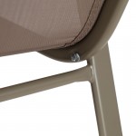 Σκαμπό μπαρ μεσαίου ύψους Calan pakoworld σαμπανιζέ μέταλλο-textilene σε ανοιχτή καφέ απόχρωση 55x70x114εκ