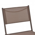 Καρέκλα Jeve pakoworld πτυσσόμενη ανθρακί μέταλλο και σαμπανιζέ textilene 46x51x81εκ