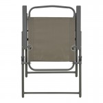 Καρέκλα πτυσσόμενη Vela pakoworld ανθρακί μέταλλο με σαμπανιζέ textilene 53x58x90εκ