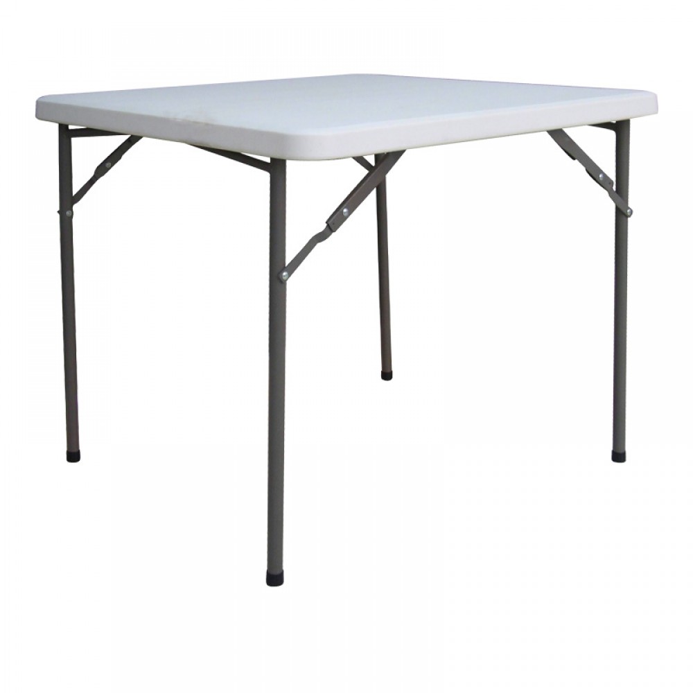 Τραπέζι catering Comfort pakoworld πτυσσόμενο σε λευκή απόχρωση 80x80x74εκ
