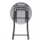 Τραπέζι μπαρ catering Event pakoworld πτυσσόμενο λευκό Φ81x110εκ