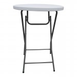Τραπέζι μπαρ catering Event pakoworld πτυσσόμενο λευκό Φ81x110εκ