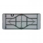 Τραπέζι catering-συνεδρίου Nedio pakoworld πτυσσόμενο-βαλίτσα λευκό 180x70x74εκ