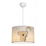 Παιδικό φωτιστικό οροφής Koala pakoworld led E27 πολύχρωμο PVC Φ30x20εκ