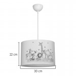 Παιδικό φωτιστικό οροφής Tots pakoworld led E27 πολύχρωμο PVC Φ30x20εκ