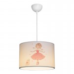 Παιδικό φωτιστικό οροφής Ballerina pakoworld led E27 πολύχρωμο PVC Φ30x20εκ