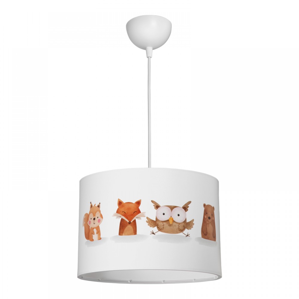 Παιδικό φωτιστικό οροφής Wooda pakoworld led E27 πολύχρωμο PVC Φ30x20εκ