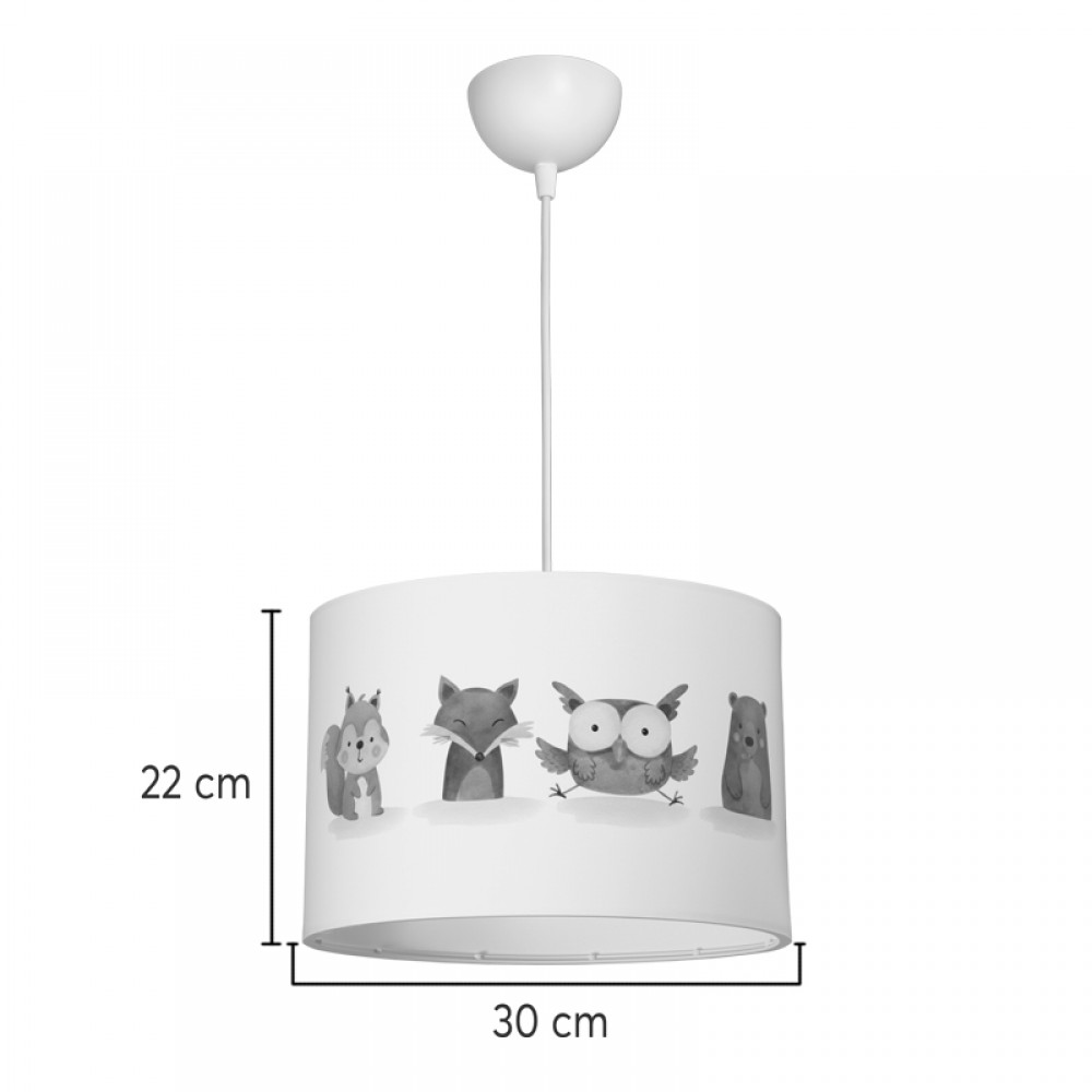 Παιδικό φωτιστικό οροφής Wooda pakoworld led E27 πολύχρωμο PVC Φ30x20εκ