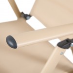 Πολυθρόνα Candor pakoworld σαμπανί μέταλλο με textilene 51.5x63.5x107εκ