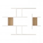 Ραφιέρα τοίχου Ledia pakoworld λευκό με oak 110,6x14,5x78εκ