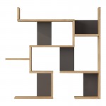 Ραφιέρα τοίχου Maze pakoworld oak με ανθρακί 93,3x14,5x90εκ