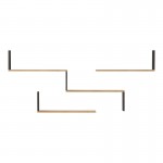 Ραφιέρα τοίχου Flear pakoworld oak με ανθρακί 179x14,5x76,2εκ