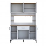 Ντουλάπα κουζίνας Cordie pakoworld λευκό μελαμίνης 120x40x184.2εκ