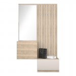 Έπιπλο εισόδου Halesy pakoworld sonoma-λευκό 67x35.5x179.3εκ