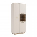Ντουλάπα στήλη Norda pakoworld κρεμ με oak 199,5x40x80εκ