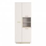 Ντουλάπα στήλη Norda pakoworld κρεμ με oak 199,5x40x80εκ