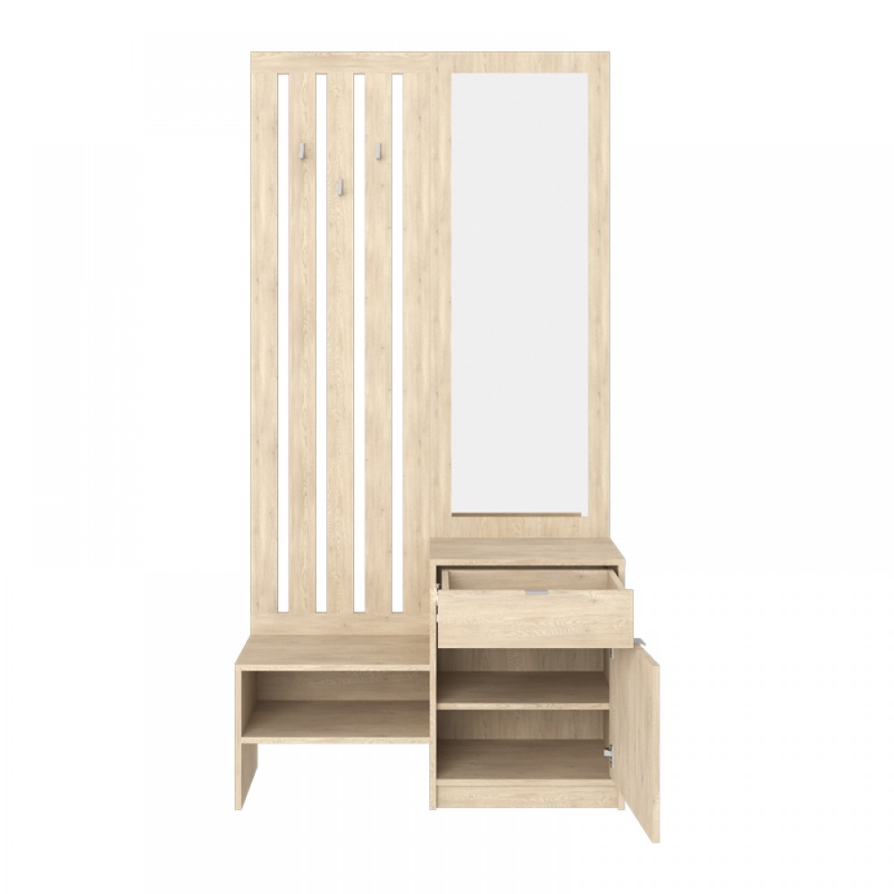 Έπιπλο εισόδου με καθρέπτη Citra pakoworld sonoma 100x34.3x199.5εκ