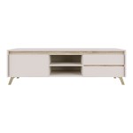 Έπιπλο τηλεόρασης Belka pakoworld κρεμ με oak 155x45x53,6εκ