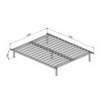 Κρεβάτι διπλό Lucabel pakoworld κρεμ 160x200εκ