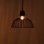 Φωτιστικό οροφής Derbea pakoworld Ε27 μέταλλο μαύρο Φ25x70εκ